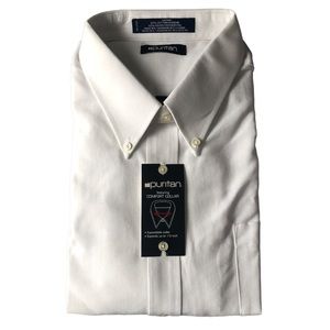 Puritan White Button Down Dress Shirt Sz 2xl Neck 18-18.5